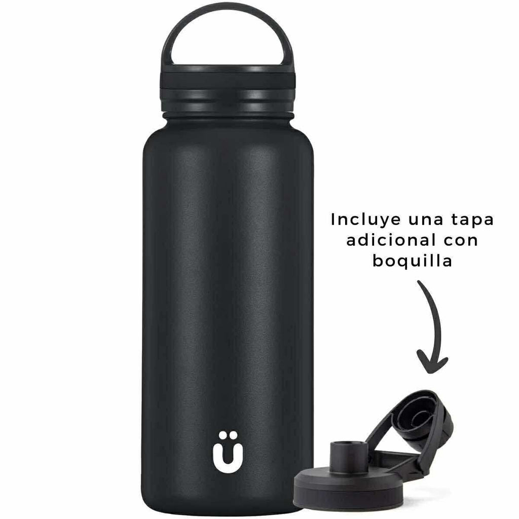 Ümli Botella Térmica Negra 1 Litro
